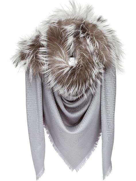 fendi junior scarf|fendi scarf with fur trim.